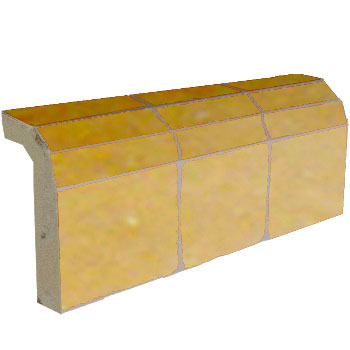 Mosaic House Moroccan tile Mosaic Flat Bullnose 32  solid zellige, mosaic, zellij, bullnose, trim, glaze, quarter round 